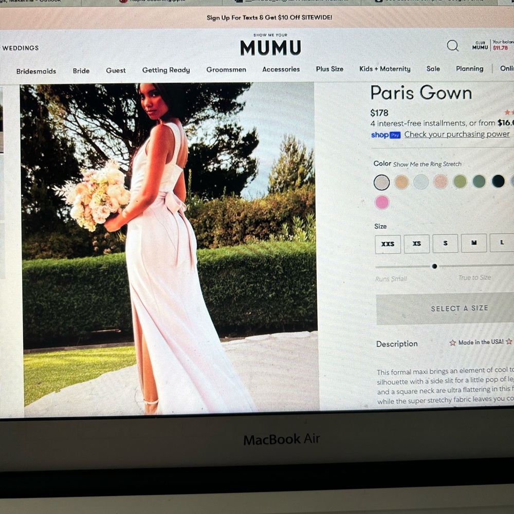 Show me your MuMu bridesmaids dress Paris Gown